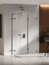 NEW TRENDY Eventa Black Chrome zuhanykabin 100x80 cm négyszögletes fekete fényes/átlátszó üveg EXK-6284 (EXK6284)