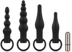 EasyToys Anális dugó készlet golyó vibrátorral Easytoys, fekete