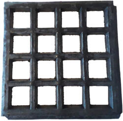 Erős PVC Gyeprács 50 x 50 fekete - 0, 25 m2 (rem-gyepracs-50x50)