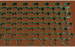 HDPE zöld Gyeprács - 50 x 50 cm - 0, 25 m2 ár/db (BB952-GRP84)