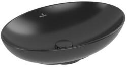 Villeroy & Boch Loop & Friends mosdótál 56x38 cm ovális mosdótálak fekete 4A4701R7
