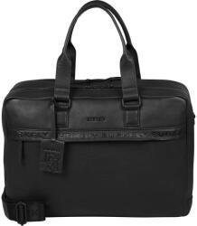 Burkely Minimal Mason dupla rekeszes fekete bőr laptoptáska, aktatáska 15.6" 40 x 30 cm (1000801-64-10)