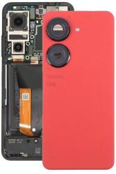  tel-szalk-192969331207 Gyári akkufedél hátlap, kamera lencse - burkolati elem Asus Zenfone 9, Piros (tel-szalk-192969331207)