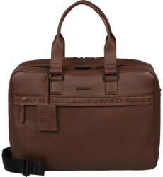 Burkely Minimal Mason konyakbarna dupla rekeszes bőr laptoptáska, aktatáska 15.6" 40 x 30 cm (1000801-64-24)