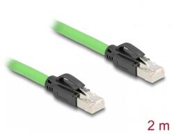 Delock Cablu de retea RJ45 Cat. 6A SFTP TPU 2m Verde pentru medii industriale, Delock 80890 (80890)