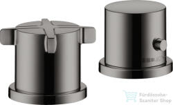 Hansgrohe AXOR CITTERIO E termosztátos kád csaptelep kifolyó nélkül, polírozott fekete króm 36412330 (36412330)