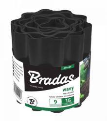 Bradas Bordura din plastic ondulat 10cmx9m negru (OBFBK 0910)