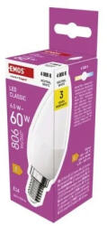 EMOS LED izzó Classic gyertya / E14 / 6, 5 W (60 W) / 806 lm / Természetes fehér (ZQ3E43)