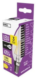 EMOS LED izzó Filament gyertya / E14 / 3, 4 W (40 W) / 470 lm / meleg fehér (ZF3220)