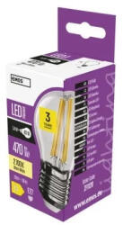 EMOS LED izzó Filament Mini Globe / E27 / 3, 4 W (40 W) / 470 lm / meleg fehér (ZF1120)