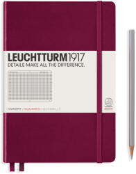 Leuchtturum1917 Caiet cu elastic A5, 125 file, matematica LEUCHTTURM1917 - Bordeaux (LT359694)