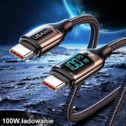USAMS USB 3.1 Type-C(M) / USB 3.1 Type-C(M) 1.2m/5A/Display kábel Usams SJ546USB01