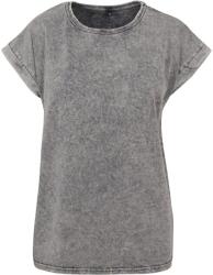 Build Your Brand Lezser női póló Acid Washed - Szürke / fekete | 3XL (BY053-1000305708)