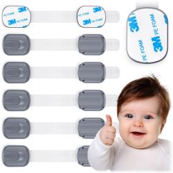 RicoKids Szekrénysorompó 798101 6db, szürke (798101)