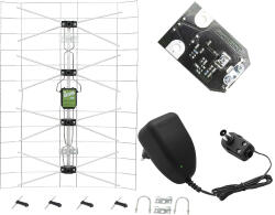 BLOW DC BLOW kültéri rácsos TV antenna erősítővel és tápegységgel, zöld 800 × 600 mm - 0521- (0521)