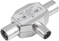 Cabletech Antennacsatlakozó IEC tűs - 2x lyuk, fém (ZLA0362)