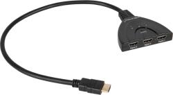 Cabletech HDMI elosztó 3/1 kábellel ZLA0310 (ZLA0310)