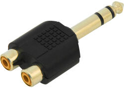 Csatlakozó 6, 3ST-2GN, RCA GOLD (3302)