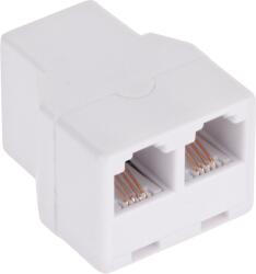 Cabletech Tel, redukció 6P4C aljzat, - 2x6P4C TEL0022-1 (TEL0022-1)