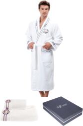 Soft Cotton MARINE MAN férfi fürdőköpeny ajándékdobozban + törölköző+ fürdőlepedő XXL + törölköző + fürdőlepedő + box Fehér / White