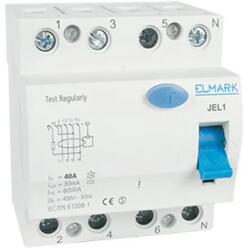 ELMARK Intreruptor automat diferential Elmark JVL1 RCCB tip AC 4P 10A 30mA 40410JVL1, (40410JVL1)