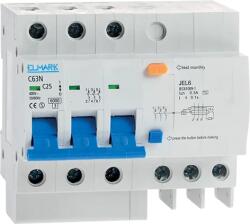 ELMARK Intreruptor automat diferential Elmark JEL6 RCBO TIP AC C25 3P 25A 300mA 40323, (40323)