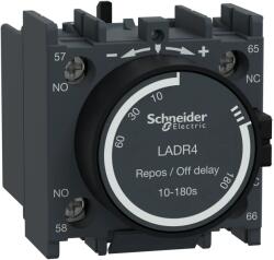 SCHNEIDER TeSys Deca Bloc contacte auxiliare temporizat 1NO + 1NC off delay (Intarziere la oprire) 10-180s Frontale terminale cu șurub Schneider LADR4 (LADR4)