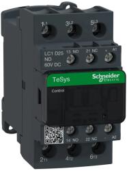 SCHNEIDER TeSys Deca contactor 3P(3 NO) - AC-3 - = 440 V 25 A bobina 60 V DC Schneider LC1D25ND (LC1D25ND)