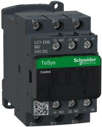 SCHNEIDER TeSys Deca contactor 3P(3 NO) - AC-3 - 440 V 9 A bobina 24 V DC bobina, Schneider LC1D09BD (LC1D09BD)