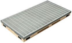 ACO Ștergător de picioare încastrabil ACO Vario 2.0 Hybrid, cu tavă din beton cu polimeri și grătar profilat longitudinal, 750x500x80mm Pres