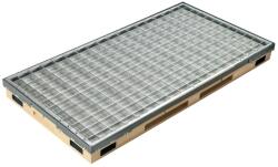 ACO Ștergător de picioare încastrabil ACO Vario 2.0 Hybrid, cu tavă din beton cu polimeri și grătar retea ochiuri 30/30, 600x400x80mm Pres