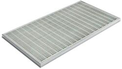 ACO Ștergător de picioare încastrabil ACO Self Vario, cu ramă din aluminiu și grătar profilat longitudinal, 750x500x30mm Pres