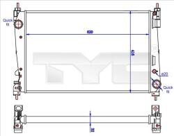 TYC Radiator, racire motor TYC 725-0042-R