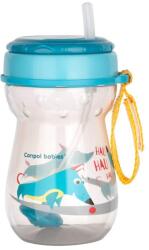 Canpol babies Чаша със силиконова сламка Canpol - 350 ml, Синя (56/518c)