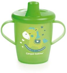 Canpol babies Неразливаща се чаша с твърд накрайник Canpol - Toys, 250 ml, Зелена (31/200_gre)