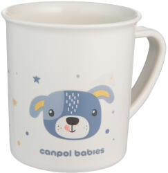 Canpol babies Пластмасова чаша с дръжка Canpol - Cute Animals, 170 ml, Синя (4/413_blu2)