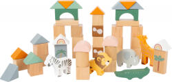 Legler Cuburi de Construit din Lemn, Safari, Set 50 de piese, small foot (KA0545)
