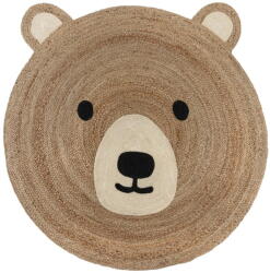 Flair Rugs Ютен детски килим в естествен цвят 100x100 cm Bertie Bear - Flair Rugs (503119375744)