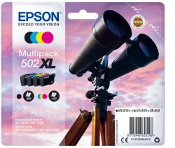 Epson 502XL tintapatron 1 dB Eredeti Nagy (XL) kapacitású Fekete, Cián, Magenta, Sárga (C13T02W64010) (C13T02W64010)