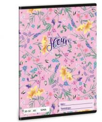 Ars Una Fleur A5 20-32 Lapos Sima Füzet (53613660)