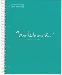 Miquelrius Emotions A4 PP 5x24 Lapos Türkiz Vonalas Spirálfüzet (A152381150)