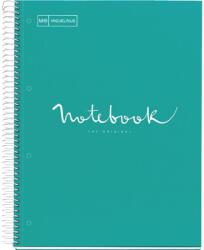 Miquelrius Emotions A4 PP 5x24 Lapos Türkiz Kockás Spirálfüzet (A152387150)
