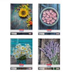 Herlitz Flower A4 70 Lapos Vonalas Spirálfüzet (09542879)