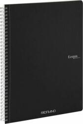 Fedrigoni Ecoqua A4 70 Lapos Fekete Sima Spirálfüzet (19290009)