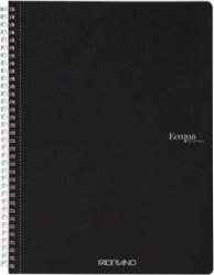 Fedrigoni Ecoqua A5 70 Lapos Fekete Kockás Spirálfüzet (19148109)