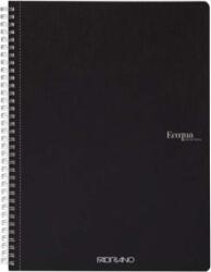Fedrigoni Ecoqua A5 70 Lapos Fekete Sima Spirálfüzet (19148009)