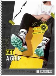 Shkolyaryk Publishing House Get a Grip A4+ 80 Lapos Vonalas Spirálfüzet (SB806520L)