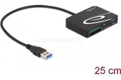 Delock USB3.0 SD, microSD, XQD kártyaolvasó fekete (DL91756) (DL91756)