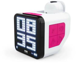 Bigben Interactive Kids RQUBE proeminență ceas cu alarmă alb-roz