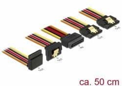 Delock 15 pin-es SATA kábel bemeneti zár funkcióval > 15 pin-es SATA tápcsatlakozó kimenet 0, 5m (60149) (60149)
